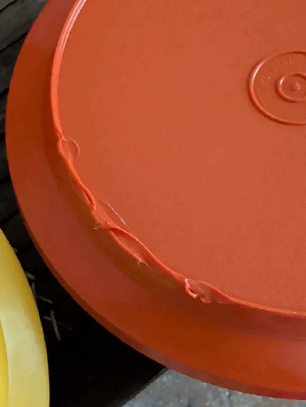 Vintage Tupperware Stackable Orange and Yellow Storage Bowls & Lids